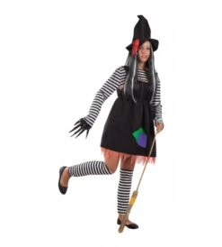 DISFRAZ BRUJA DE RAYAS ADULTO
