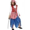 DISFRAZ BUCANERA PIRATA ROJA INFANTIL