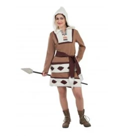 DISFRAZ ESQUIMAL MUJER MARRÓN