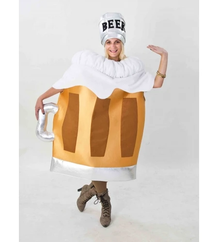 DISFRAZ JARRA DE CERVEZA ADULTO