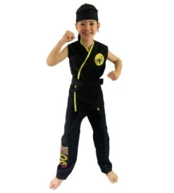 DISFRAZ KARATEKA NEGRO INFANTIL