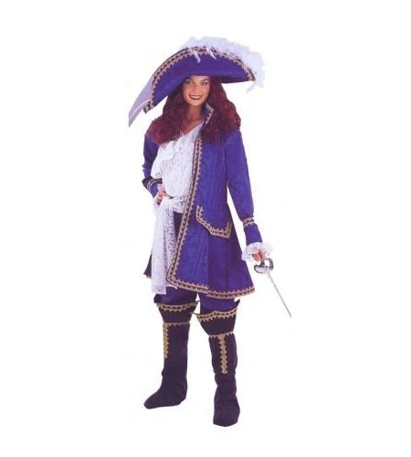 DISFRAZ MOSQUETERA AZUL MUJER