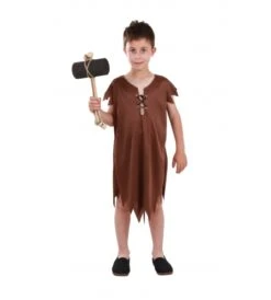 DISFRAZ NIÑO DE LAS CAVERNAS MARRÓN