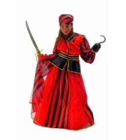 DISFRAZ PIRATA RAYAS ROJAS NIÑA