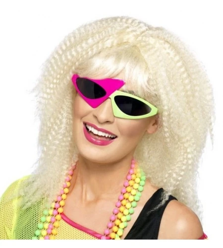 GAFAS DE 2 TONOS AÑOS 80. VERDE Y FUCSIA