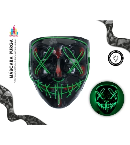 MÁSCARA PURGA NEÓN VERDE