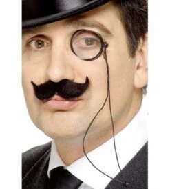 MONOCULO DE PLASTICO COLOR NEGRO CON CORDON