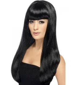 PELUCA LARGA LISA CON FLEQUILLO