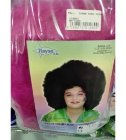 PELUCA SUPER AFRO ROSA