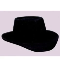 SOMBRERO TEJANO FLOCADO NEGRO